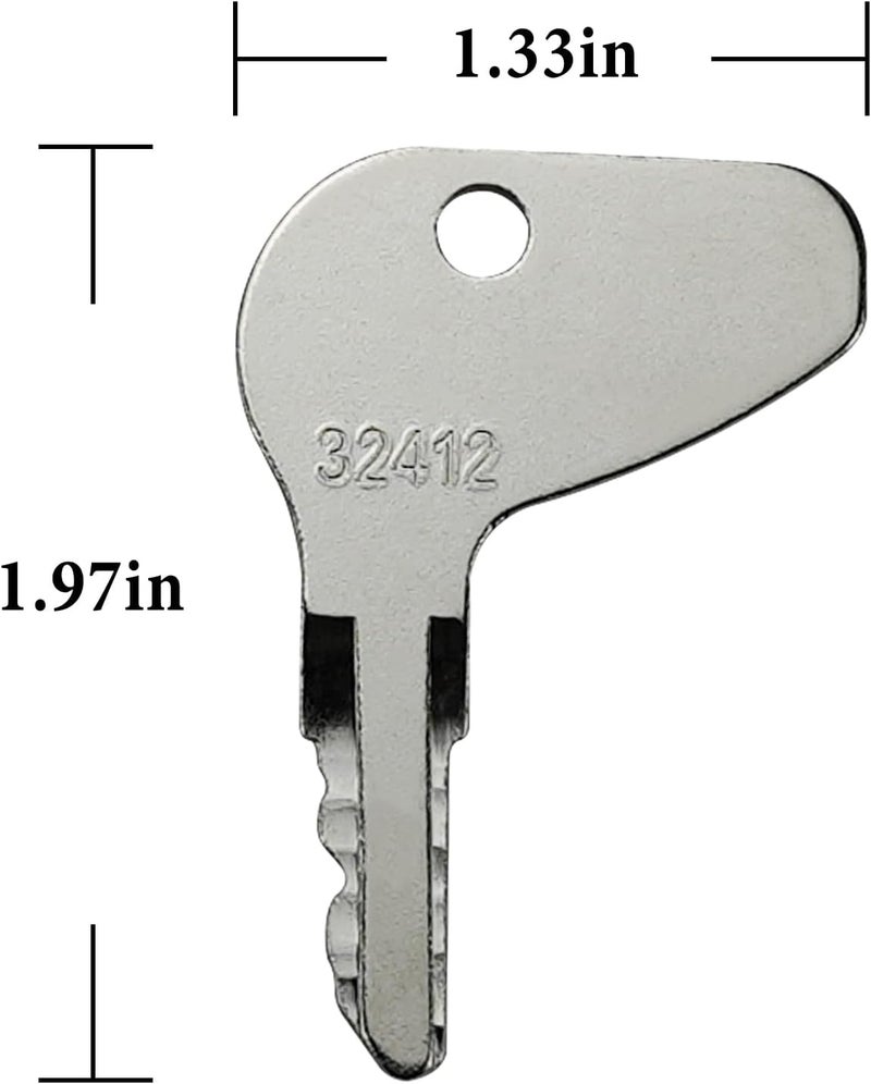 gradora 4PCS H32412 Ignition Keys Replacement for Ku-bota L, G & M Series Mahin-dra Mitsu-bishi Ca-se Tractor 32412 35260-31852 - Image 4